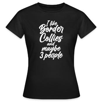 Border Collie Border Collie Cadeau - T-shirt Femme - noir - Devant - AI Model Female 172 dark (172cm)