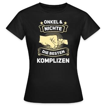 Onkel Nichte Nichten Geschenk - Frauen T-Shirt - Schwarz - Vorne - AI Model Female 172 dark (172cm)