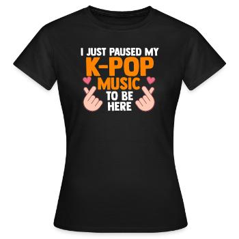 K-Pop K-Pop Geschenk - Frauen T-Shirt - Schwarz - Vorne - AI Model Female 172 dark (172cm)