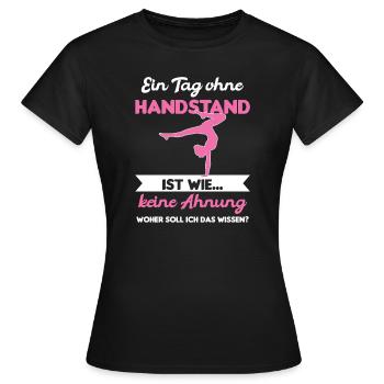 Handstand Turnerin Handstände Geschenk - Frauen T-Shirt - Schwarz - Vorne - AI Model Female 172 dark (172cm)