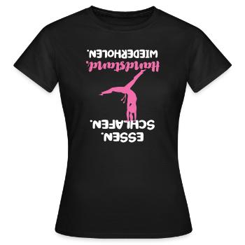 Handstand Handstände Turnerin Geschenk - Frauen T-Shirt - Schwarz - Vorne - AI Model Female 172 dark (172cm)