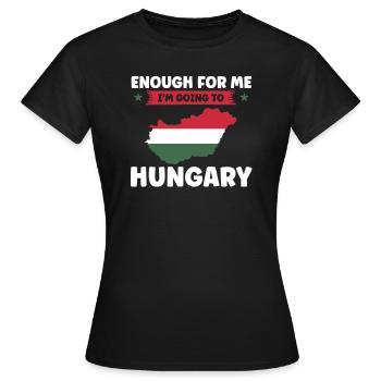 Hongrie Hongrois Drapeau Hongrois Cadeau - T-shirt Femme - noir - Devant - AI Model Female 172 dark (172cm)