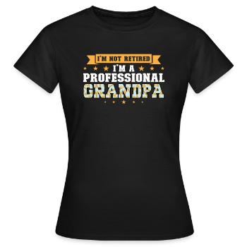 Grand-père Grand-père Grand-père Cadeau - T-shirt Femme - noir - Devant - AI Model Female 172 dark (172cm)