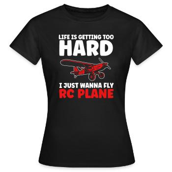 RC Airplane Airplane Airplane Gift - Women's T-Shirt - black - Front - AI Model Female 172 dark (172cm)