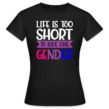 Bisexuel Bisexuel Drapeau LGBT - T-shirt Femme - noir - Devant - AI Model Female 172 dark (172cm)