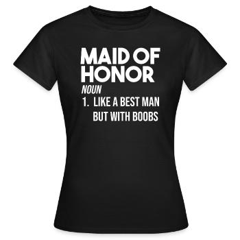 Best man Best man Gift - Women's T-Shirt - black - Front - AI Model Female 172 dark (172cm)