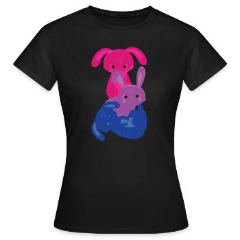 Bisexuell Hase Bisexuell - Frauen T-Shirt - Schwarz - Vorne - AI Model Female 172 dark (172cm)