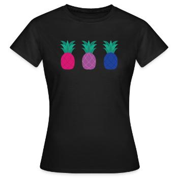 Ananas bisexuel Ananas bisexuel - T-shirt Femme - noir - Devant - AI Model Female 172 dark (172cm)
