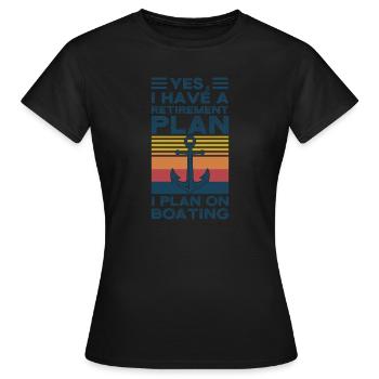 Kapitän Kapitäne Bootfahren Geschenk - Frauen T-Shirt - Schwarz - Vorne - AI Model Female 172 dark (172cm)