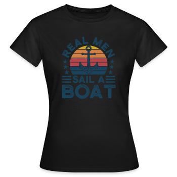 Kapitän Kapitäne Bootfahren Geschenk - Frauen T-Shirt - Schwarz - Vorne - AI Model Female 172 dark (172cm)