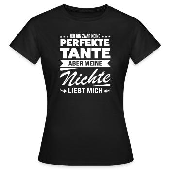 Tante Nichte Nichten Geschenk - Frauen T-Shirt - Schwarz - Vorne - AI Model Female 172 dark (172cm)