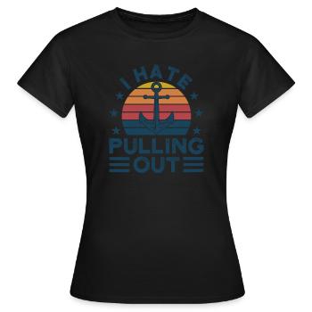 Kapitän Kapitäne Bootfahren Geschenk - Frauen T-Shirt - Schwarz - Vorne - AI Model Female 172 dark (172cm)