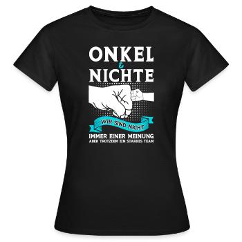 Onkel Nichte Nichten Geschenk - Frauen T-Shirt - Schwarz - Vorne - AI Model Female 172 dark (172cm)