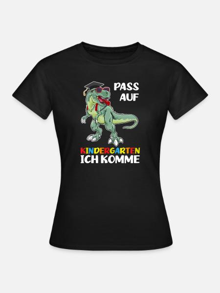Kindergarten Dinosaurier Kindergartenanfänger - Frauen T-Shirt - Schwarz