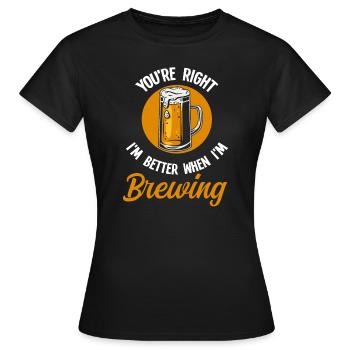 Brewery Beer Gift - Women's T-Shirt - black - Front - AI Model Female 172 dark (172cm)