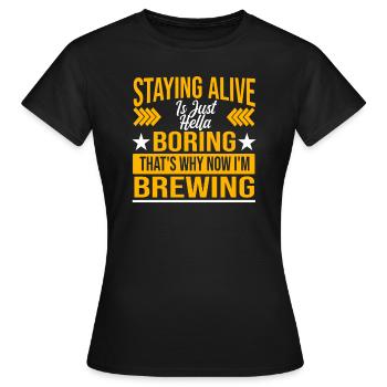 Brewery Beer Gift - Women's T-Shirt - black - Front - AI Model Female 172 dark (172cm)