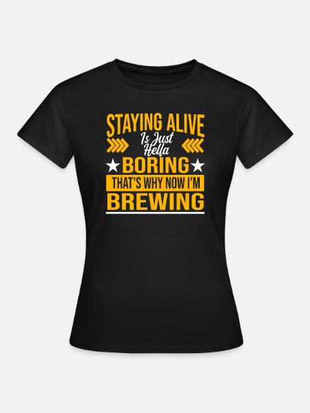 Brauerei Bier Geschenk - Frauen T-Shirt - Schwarz
