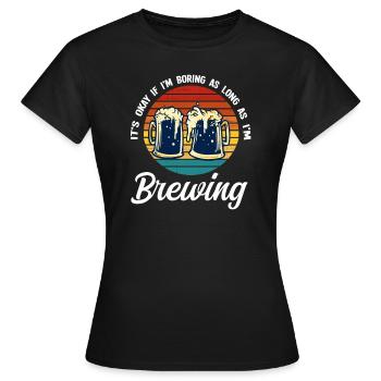 Brewery Beer Gift - Women's T-Shirt - black - Front - AI Model Female 172 dark (172cm)