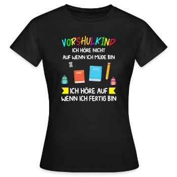 Vorschule Anfang Vorschüler Geschenk - Frauen T-Shirt - Schwarz - Vorne - AI Model Female 172 dark (172cm)