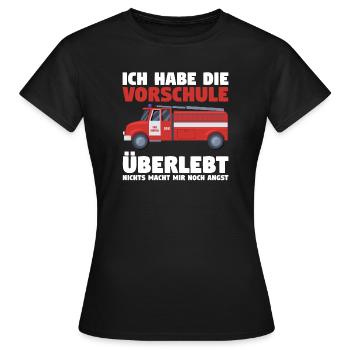 Vorschule Feuerwehr Vorschule Abschluss Geschenk - Frauen T-Shirt - Schwarz - Vorne - AI Model Female 172 dark (172cm)