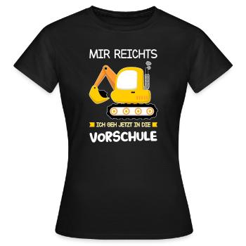 Vorschule Bagger Vorschüler Geschenk - Frauen T-Shirt - Schwarz - Vorne - AI Model Female 172 dark (172cm)