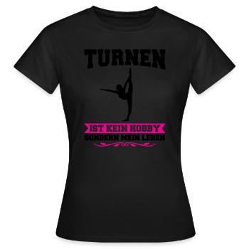 Turnen Mädchen Bodenturnen Geschenk - Frauen T-Shirt - Schwarz - Vorne - AI Model Female 172 dark (172cm)