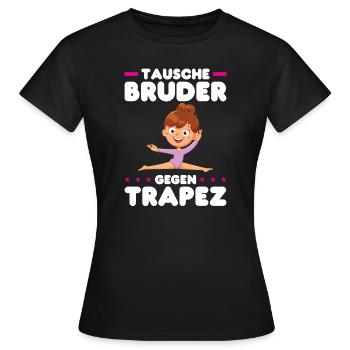 Turnen Mädchen Bodenturnen Geschenk - Frauen T-Shirt - Schwarz - Vorne - AI Model Female 172 dark (172cm)