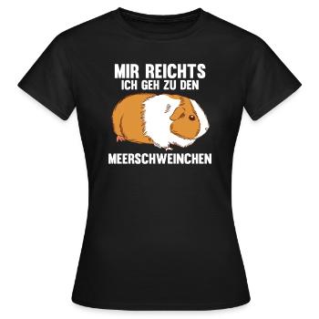 Meerschwein Haustier Haustiere Geschenk - Frauen T-Shirt - Schwarz - Vorne - AI Model Female 172 dark (172cm)