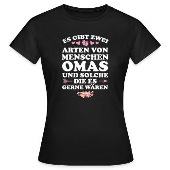 Oma Großmutter Großmütter Geschenk - Frauen T-Shirt - Schwarz - Vorne - AI Model Female 172 dark (172cm)