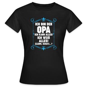 Opa Großvater Großvater Geschenk - Frauen T-Shirt - Schwarz - Vorne - AI Model Female 172 dark (172cm)