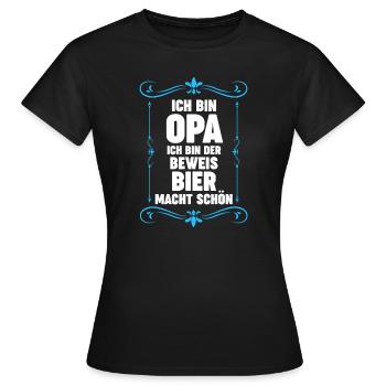 Opa Großvater Großväter Geschenk - Frauen T-Shirt - Schwarz - Vorne - AI Model Female 172 dark (172cm)