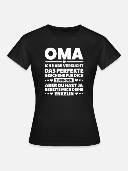 Oma Enkel Enkelsohn Geschenk - Frauen T-Shirt - Schwarz
