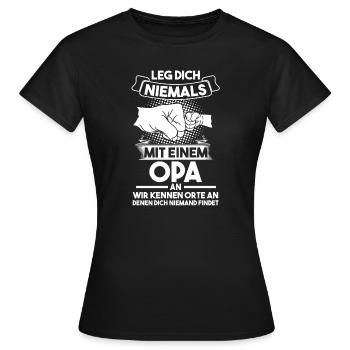 Opa Großvater Großvater Geschenk - Frauen T-Shirt - Schwarz - Vorne - AI Model Female 172 dark (172cm)