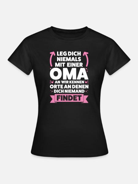 Oma Großmutter Großmütter Geschenk - Frauen T-Shirt - Schwarz