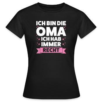 Oma Großmutter Großmütter Geschenk - Frauen T-Shirt - Schwarz - Vorne - AI Model Female 172 dark (172cm)