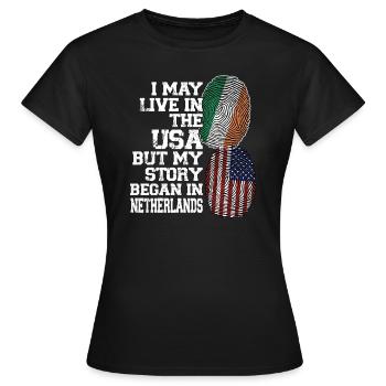 Irland Irisch Irische Wurzeln Geschenk - Frauen T-Shirt - Schwarz - Vorne - AI Model Female 172 dark (172cm)