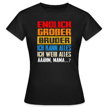 Großer Bruder Familie Grosser Bruder Geschenk - Frauen T-Shirt - Schwarz - Vorne - AI Model Female 172 dark (172cm)