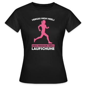 Läuferin Sport Joggerin Geschenk - Frauen T-Shirt - Schwarz - Vorne - AI Model Female 172 dark (172cm)