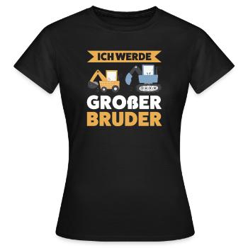 Großer Bruder Bagger Grosser Bruder Geschenk - Frauen T-Shirt - Schwarz - Vorne - AI Model Female 172 dark (172cm)