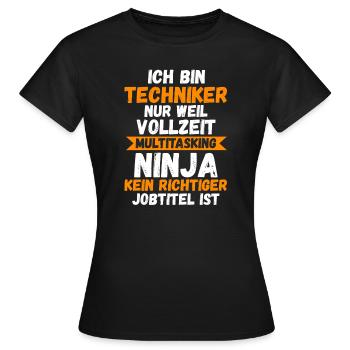 Techniker Beruf Beruf Geschenk - Frauen T-Shirt - Schwarz - Vorne - AI Model Female 172 dark (172cm)