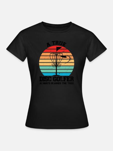 Discgolfer Discgolf Discgolfing Geschenk - Frauen T-Shirt - Schwarz