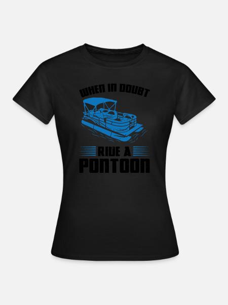 Ponton Pontonierboot Geschenk - Frauen T-Shirt - Schwarz