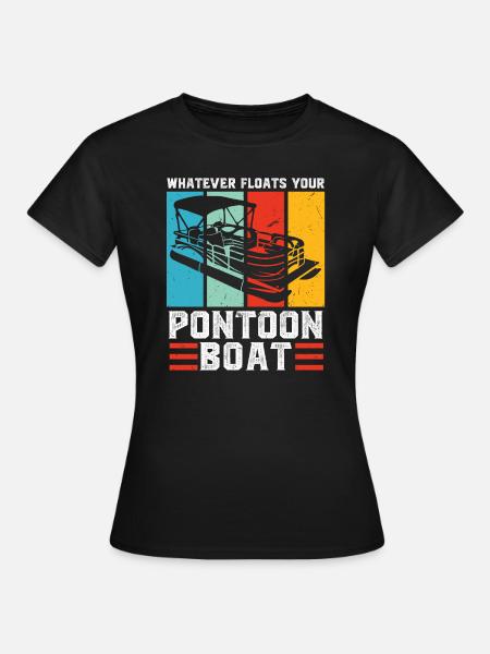 Ponton Pontonierboot Geschenk - Frauen T-Shirt - Schwarz