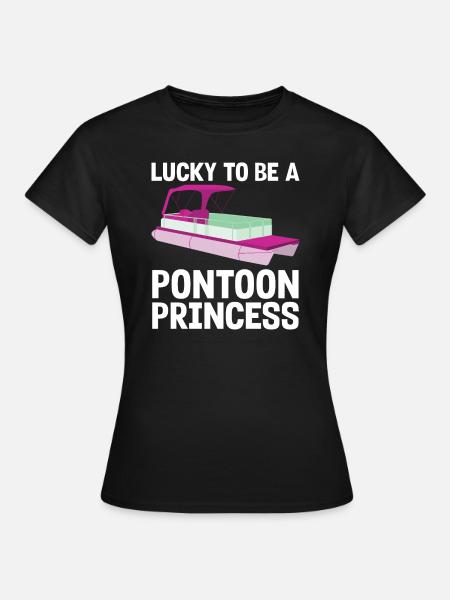 Ponton Pontonierboot Geschenk - Frauen T-Shirt - Schwarz