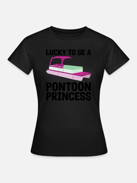 Ponton Pontonierboot Geschenk - Frauen T-Shirt - Schwarz