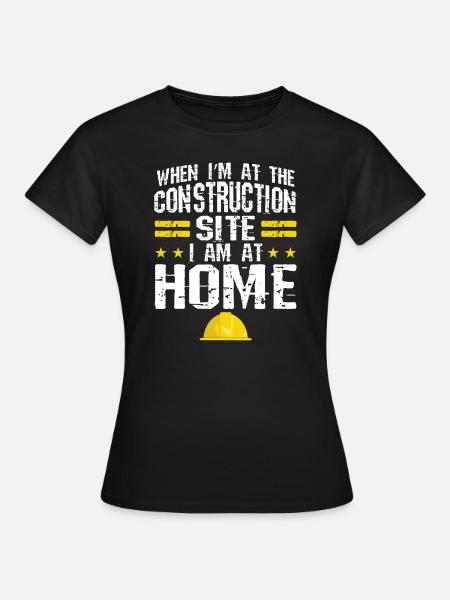 Baustelle Bauherr Geschenk - Frauen T-Shirt - Schwarz