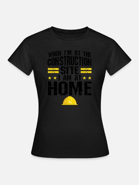 Baustelle Bauherr Geschenk - Frauen T-Shirt - Schwarz