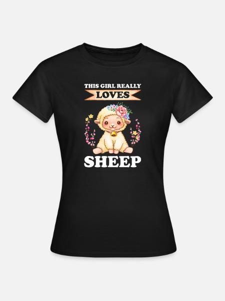 Schafe Schafhalter Geschenk - Frauen T-Shirt - Schwarz