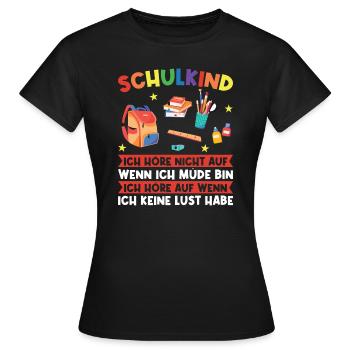 Schulkind Einschulung Schulbeginn Geschenk - Frauen T-Shirt - Schwarz - Vorne - AI Model Female 172 dark (172cm)