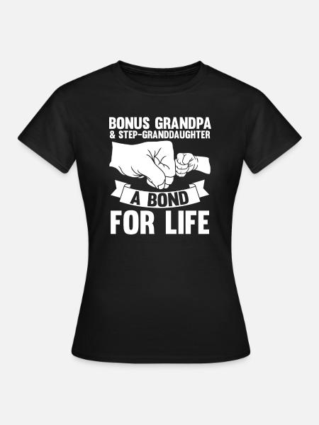 Stief-Opa Bonus-Opa Stief-Großvater Geschenk - Frauen T-Shirt - Schwarz